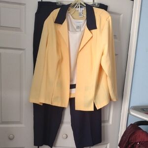 Sag Harbor Yellow and Navy Women's Jacket